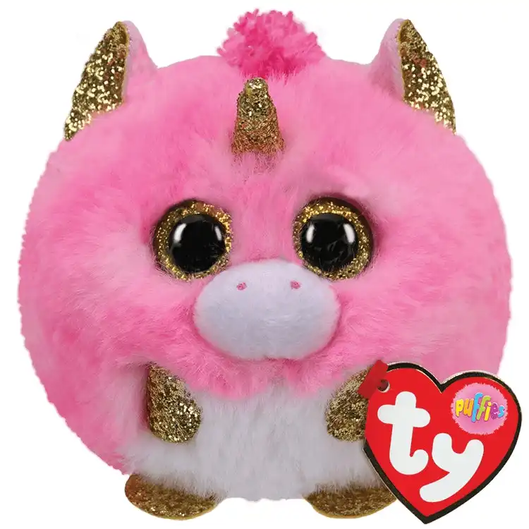 Ty Beanie Boos - Puffies - Fantasia - Pink Unicorn 10cm