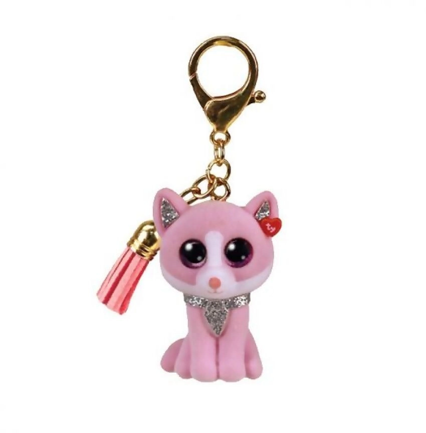 Ty - Beanie Boos - Mini Clip Fiona The Cat With Tassel Mini - 5cm