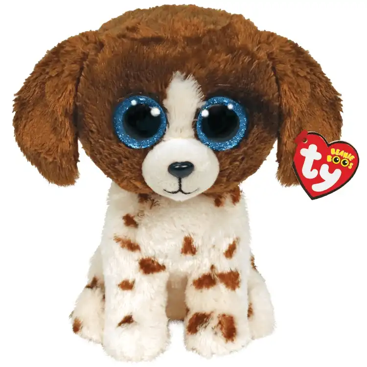 Ty Beanie Boos - Muddles - Brown And White Dog 15cm Small