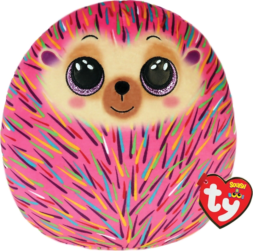 Ty Squish-a-boos - Hildee Multicolored Hedgehog - Medium 10 Inches - Squishy Beanies