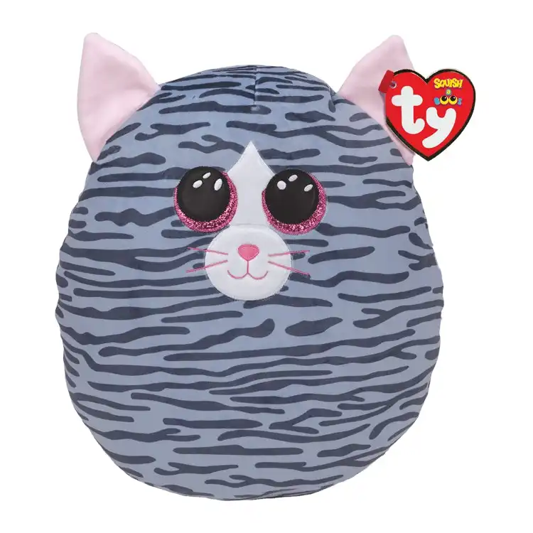 Ty Squish-a-boos - Kiki - Grey Striped Cat 25cm