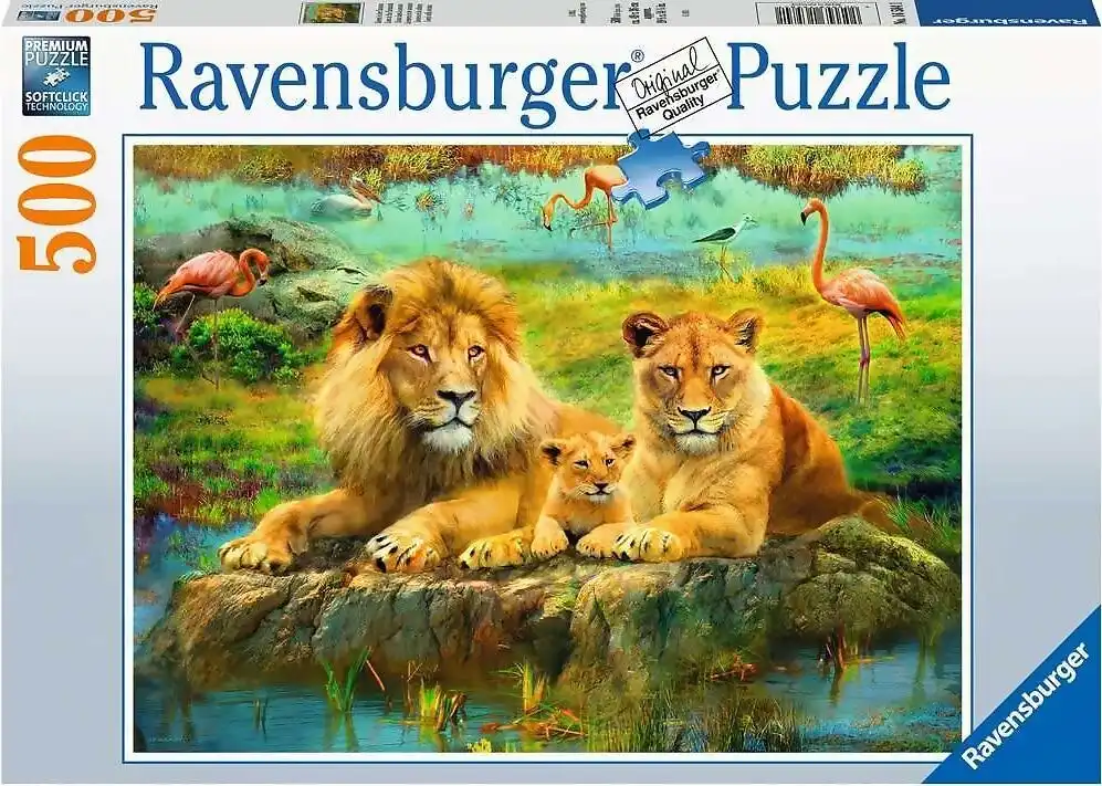 Ravensburger - Lions In The Savannah Jigsaw Puzzle 500 Pieces