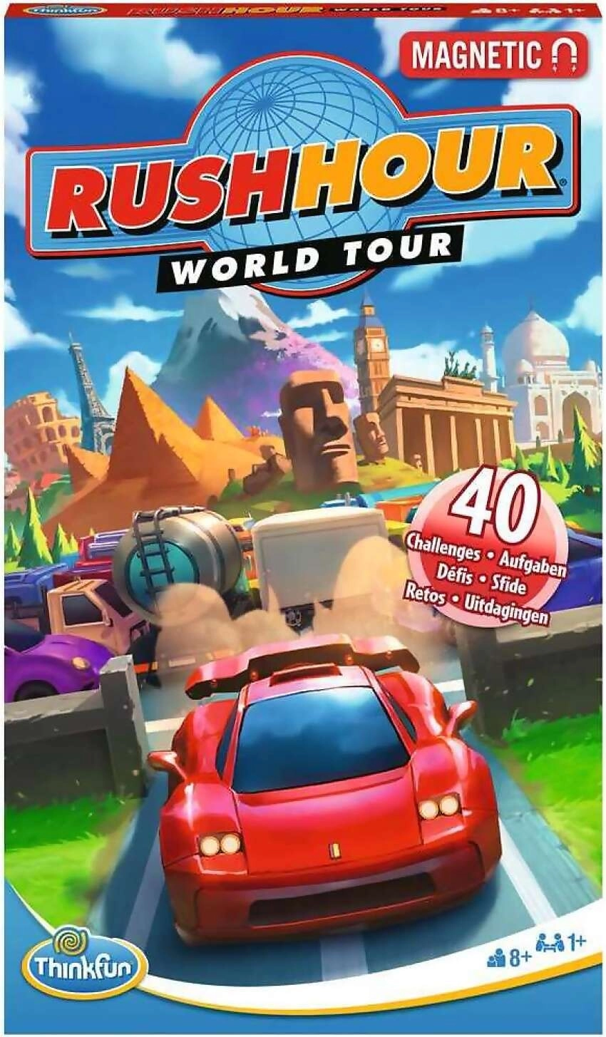 ThinkFun Rush Hour World Tour Magnetic Travel Puzzle