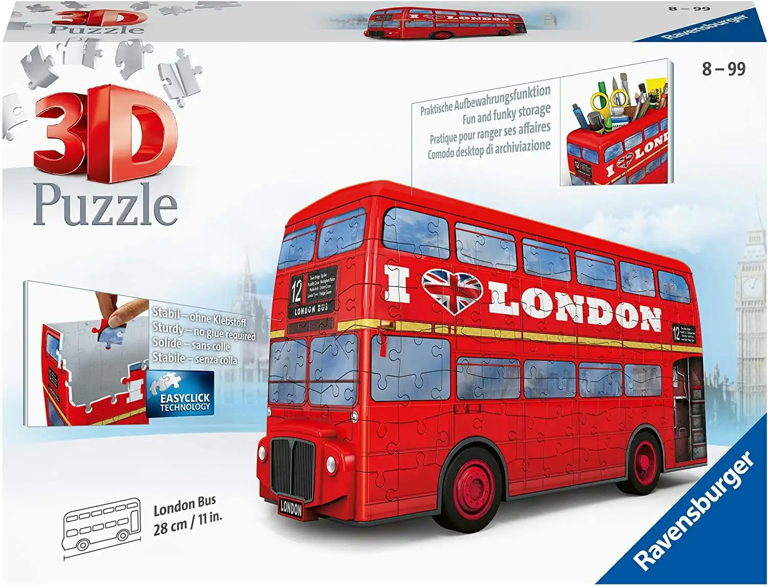 Ravensburger - London Bus 216 Pieces 3D Jigsaw Puzzle