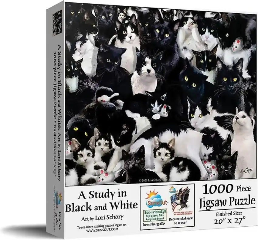 Sunsout - A Study In Black & White By Lori Schory - Jigsaw Puzzle 1000pc
