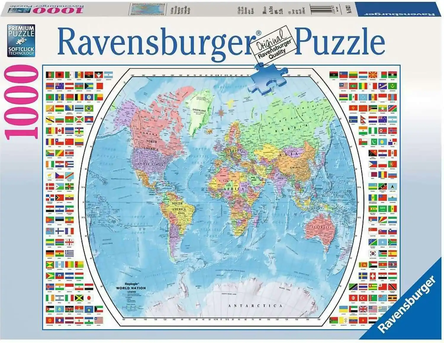 Ravensburger - Political World Medium Jigsaw Puzzle 1000 Pieces