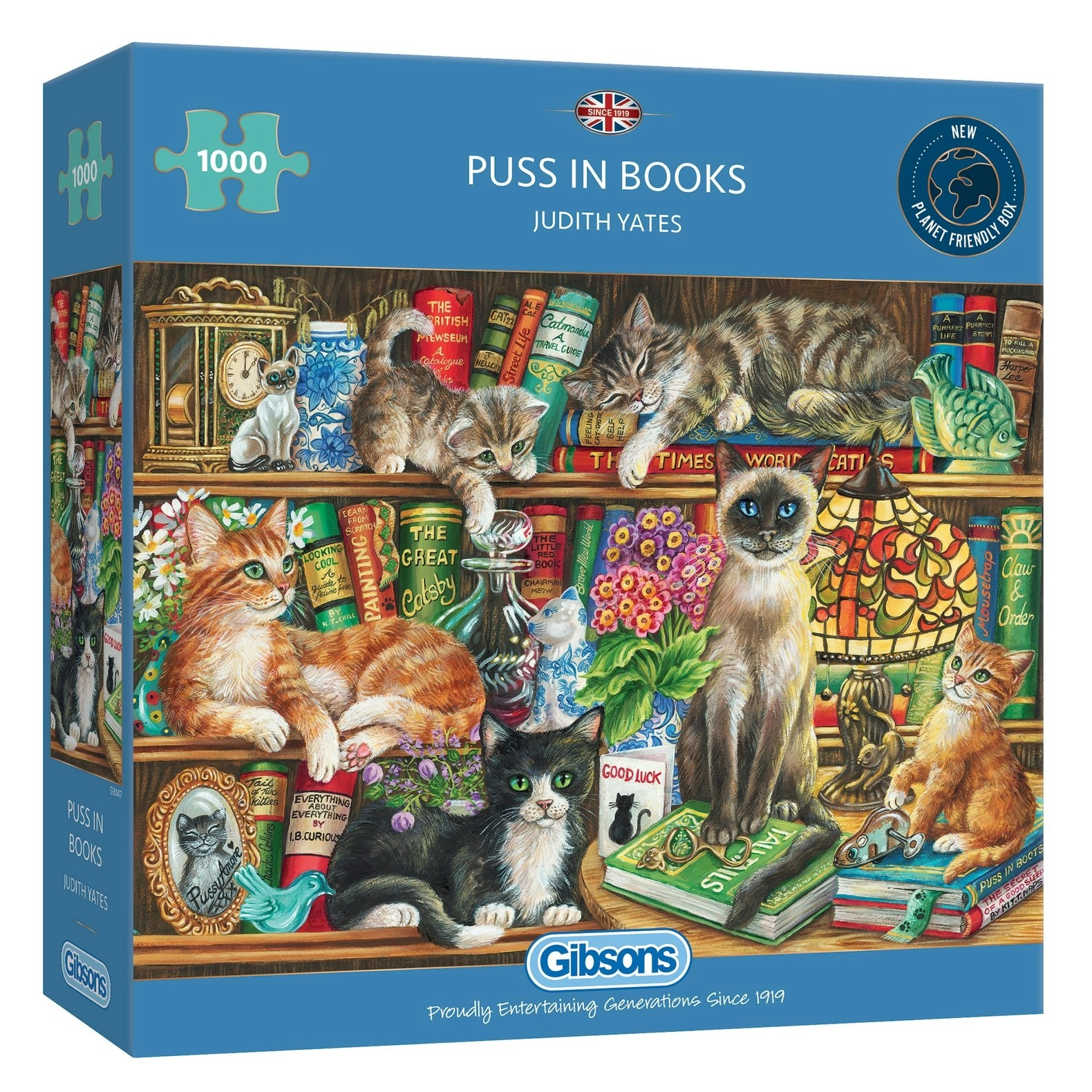 Gibsons - Puss In Books - Jigsaw Puzzle 1000pc