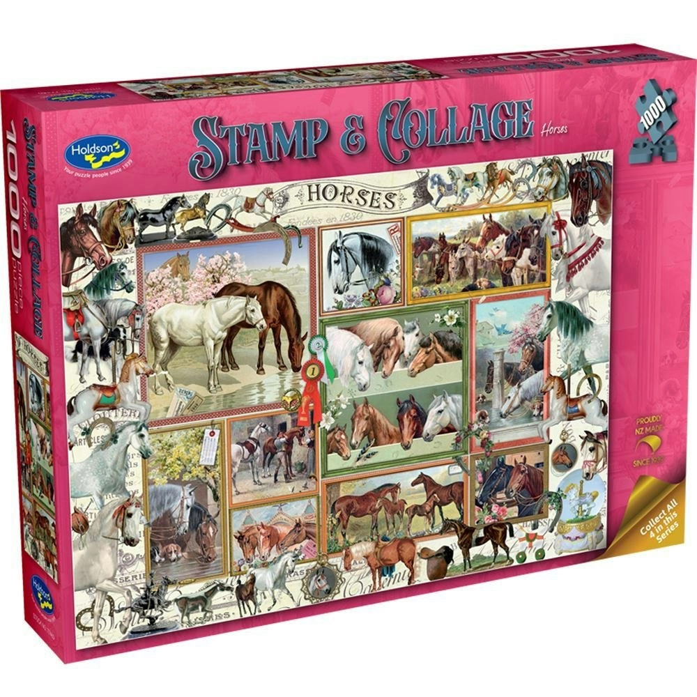 Holdson - Horses - Stamp & Collage Jigsaw Puzzle 1000 Pieces