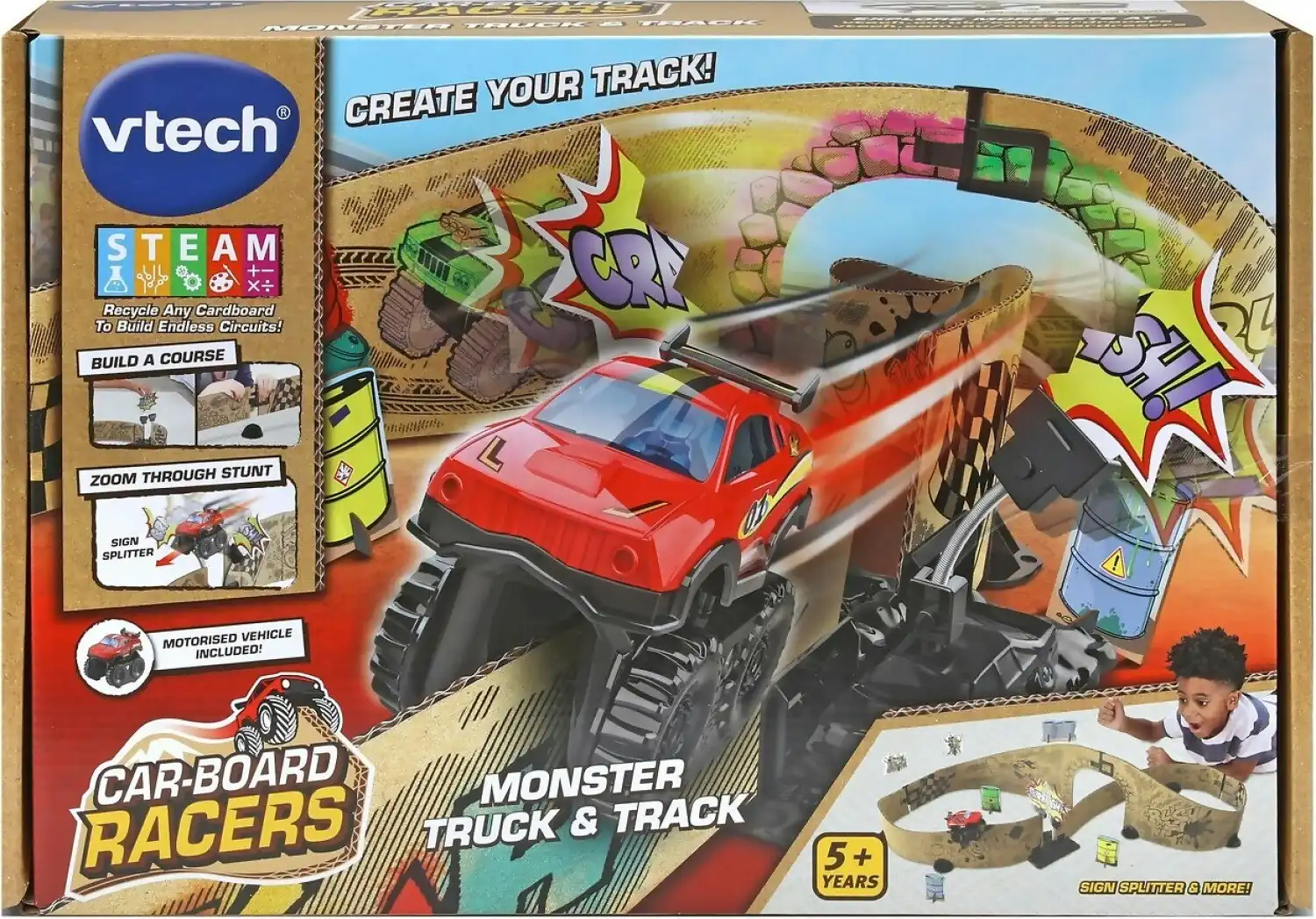 VTech - Car-board Racers Monster Truck & Track