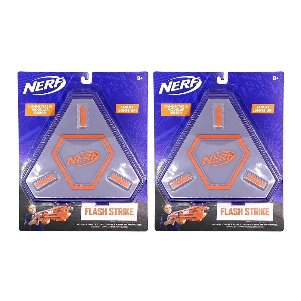 2x Nerf Elite Light Strike Foam Dart Blaster Target Practise Game Set Toy 8y+