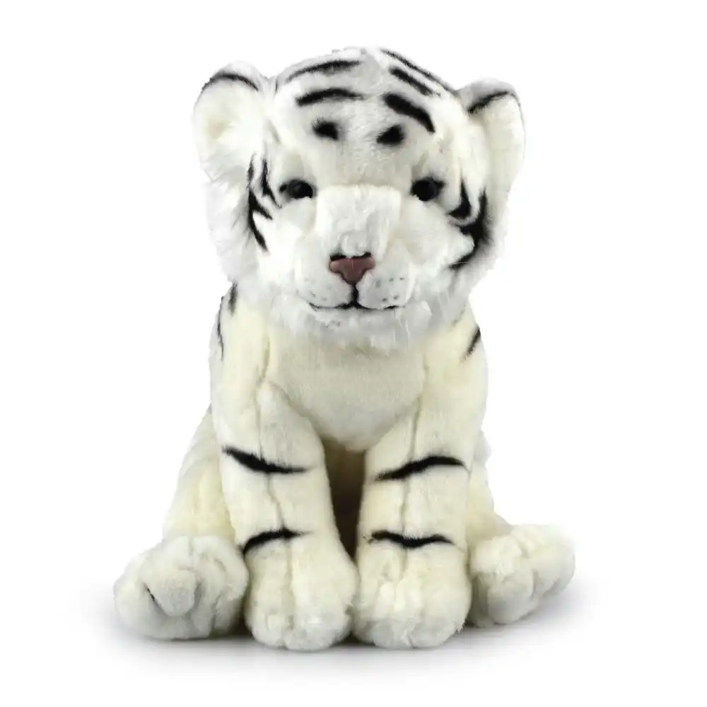 Korimco 32cm Alive Tiger Kids/Children Animal Soft Plush Stuffed Toy White 3y+