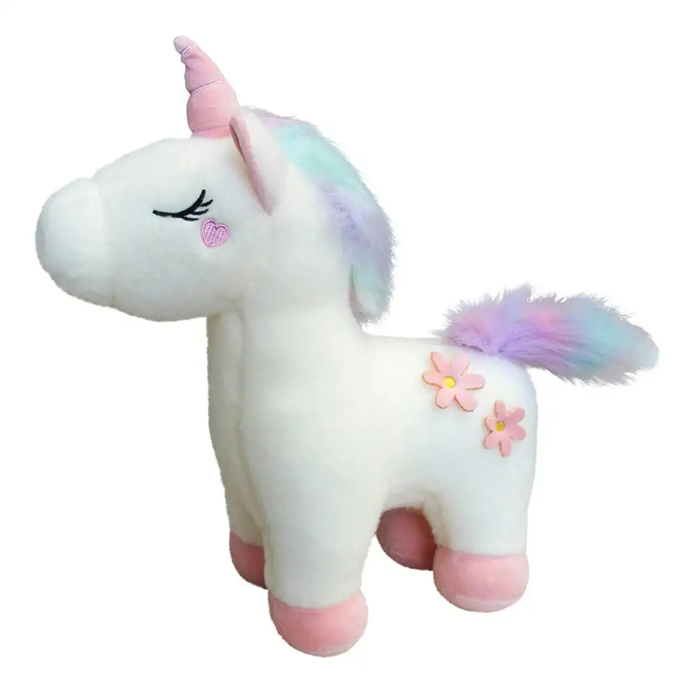 Unicorn 30cm Plush Toy Kids/Children/Toddler Soft Stuffed Animal Large White