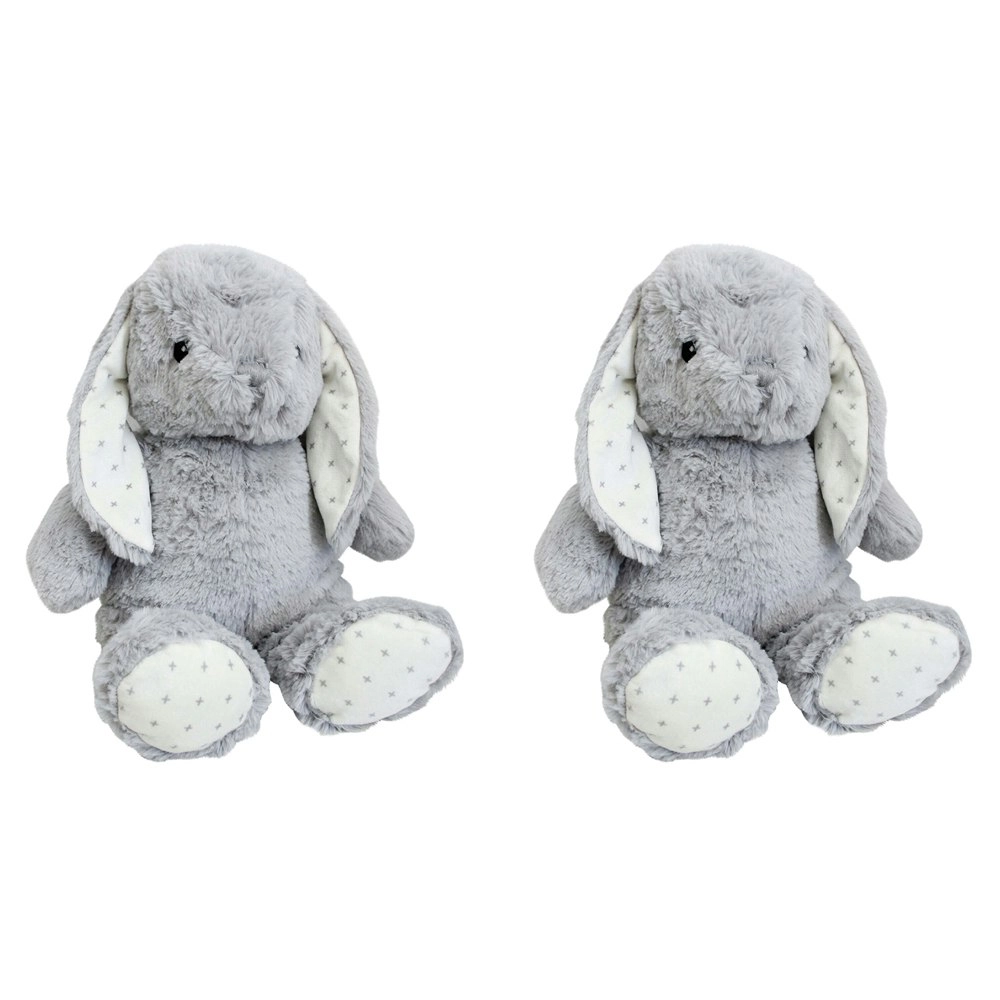 2x Bunnykins 34cm Plush Toy Kids/Children/Toddler Play Soft Stuffed Animal Grey