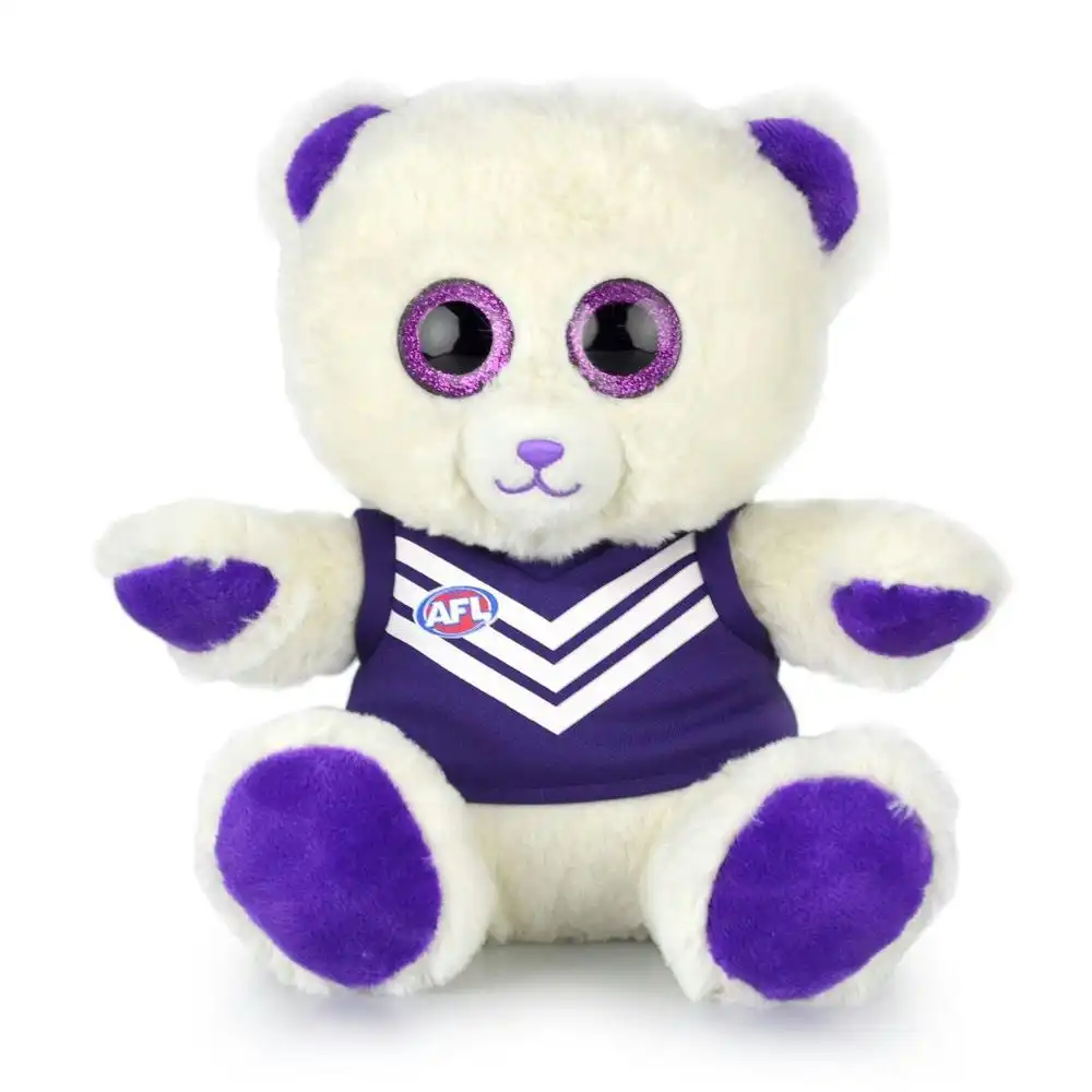 AFL Sparkle Fremantle Kids/Children 22cm Footy Team Soft Bear Toy 3y+