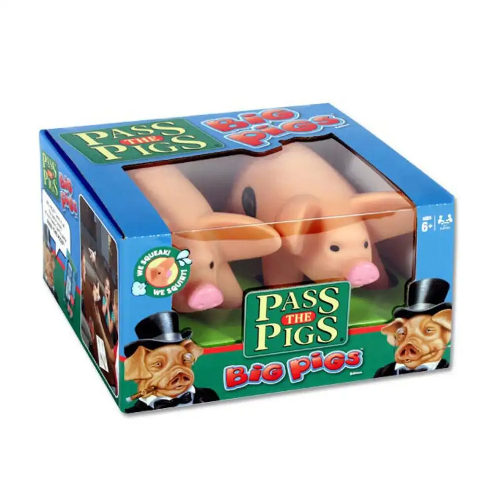Pass The Pigs 15cm Figure Pig Dice Game & Cards w/Case 7y+ Family/Kids/Adult