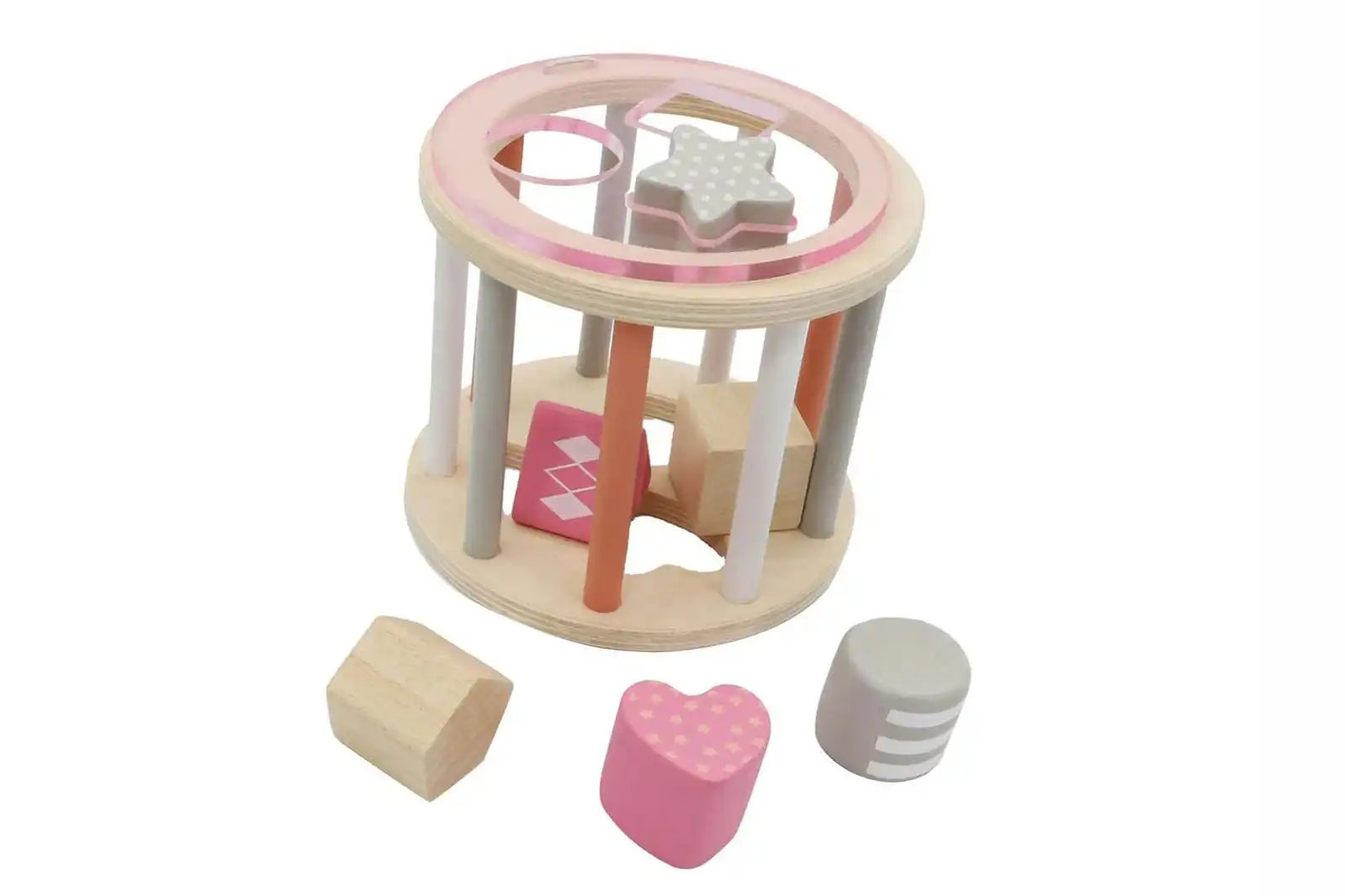 Kaper Kidz Calm & Breezy Rolling Shape Sorter Pink Children's/Kids Play Toy 12m+