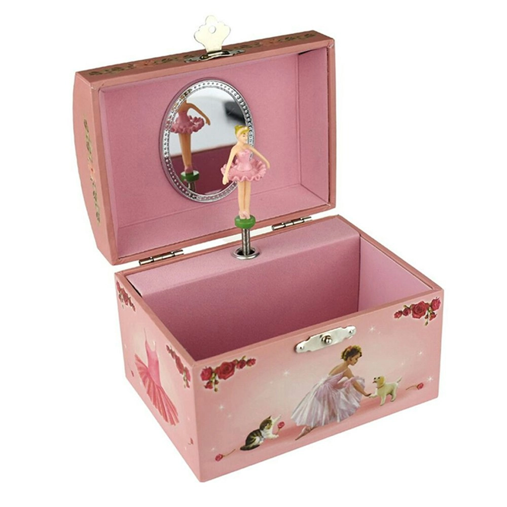 Kaper Kidz 13cm Rose Ballerina Jewellery Dome/Box Organiser w/ Sound/Music 3y+