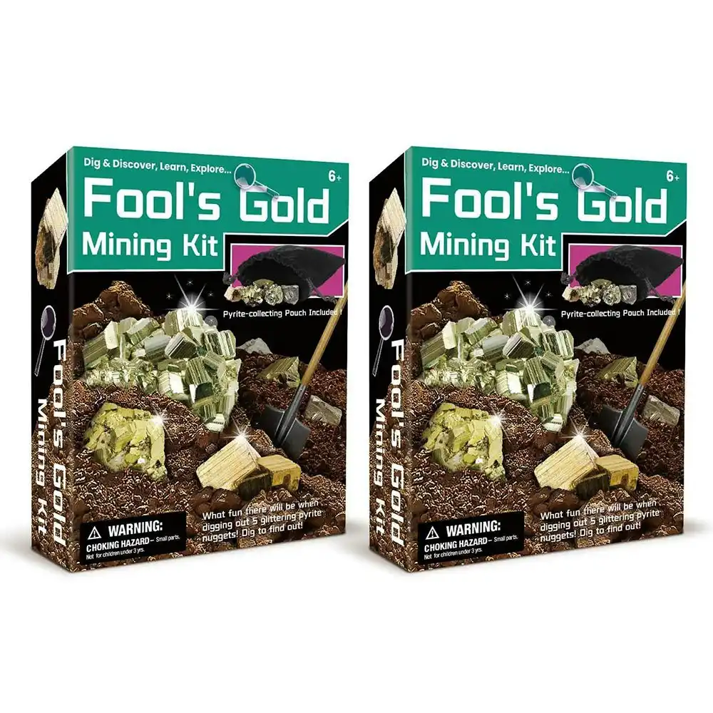 2PK Kaper Kidz Dig & Discover Fool'S Gold Childrens Mining/Excavation Kit 6y+
