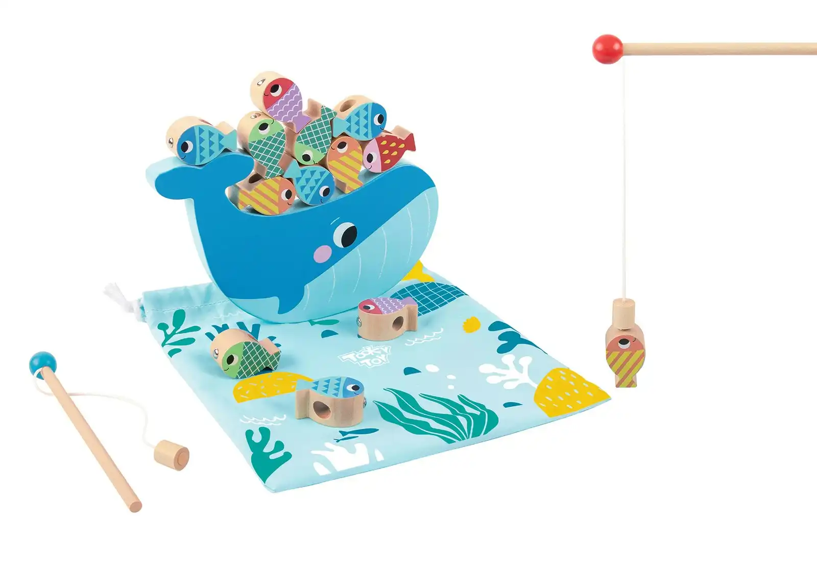Tooky Toy Kids 3+ Multifunction 4-1 Fishing/Stacking/Balancing/Number Fun Game
