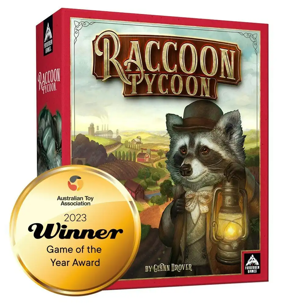 Raccoon Tycoon Fun Party Kids Strategy Game Town Development Activity Toy 8+