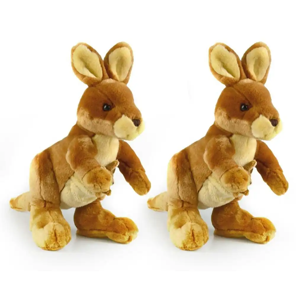2PK Korimco 27cm Kids/Children Small Kangaroo Jack Plush Soft Animal Stuffed Toy