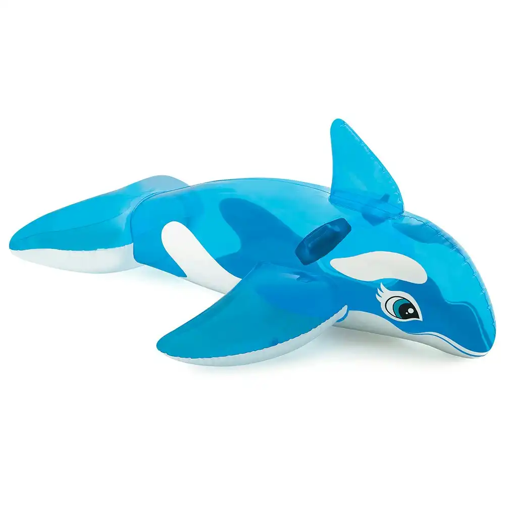 Intex 1.5M Lil Whale Kids Inflatable Ride-On Swimming Pool Floats Water Raft 3y+