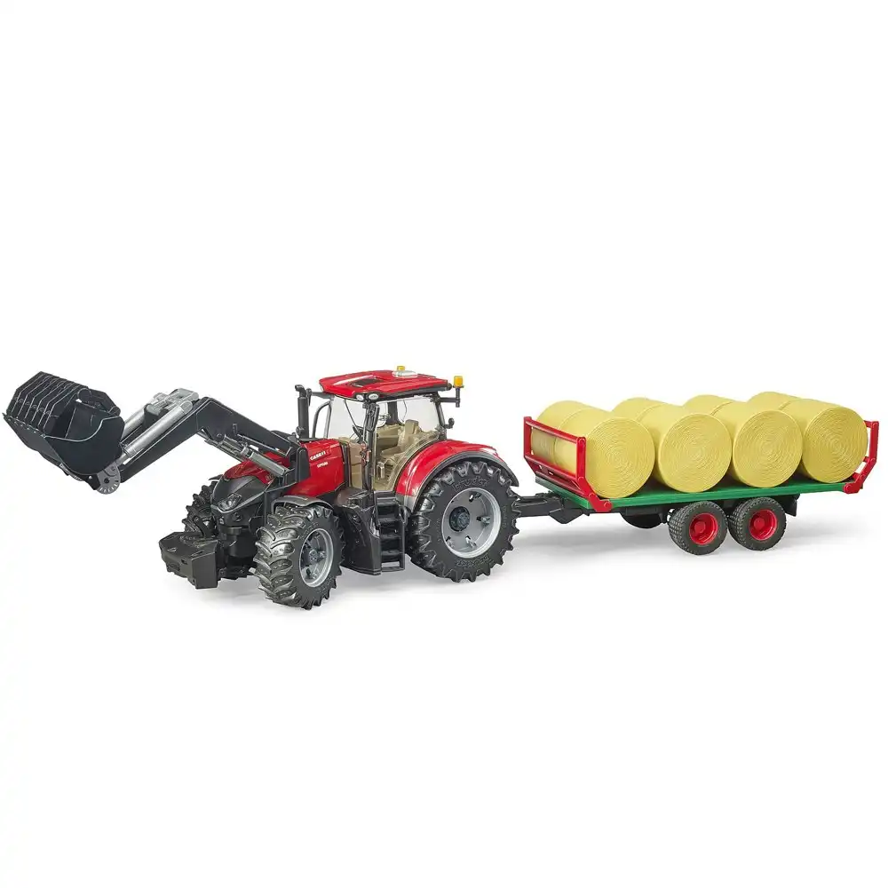 Bruder 1:16 Case IH Optum 300CVX Front Loader Tractor w/Bale Kids Vehicle Toy 3+