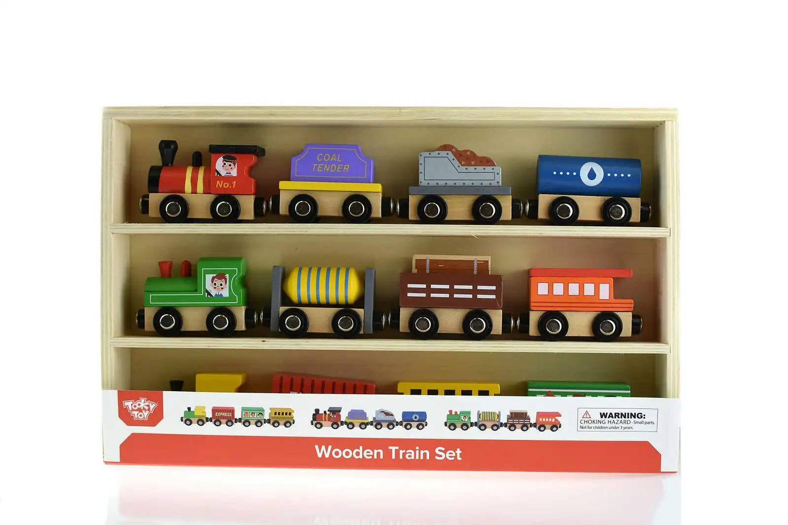 12pc Tooky Wooden Choo Choo Train/Carriage Set Pretend Play Kids/Toddler Toy 3+