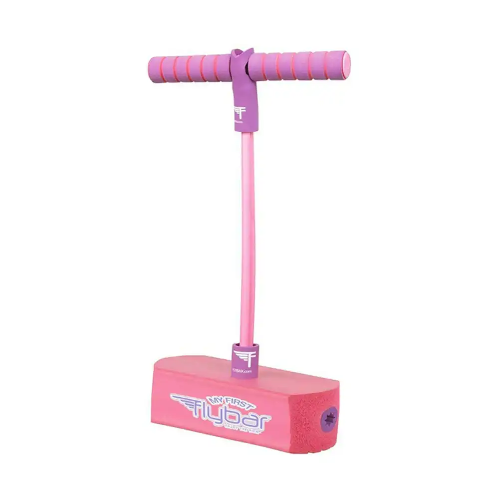 Flybar Jump & Squeak Pogo Indoor/Outdoor Bouncing Toy Kids Fun Play 3y+ Pink