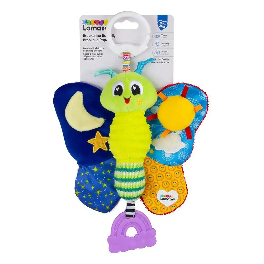 Lamaze Brooke the Butterfly Clip And Go Multi Textured Kids/Childrens Toy 0m+