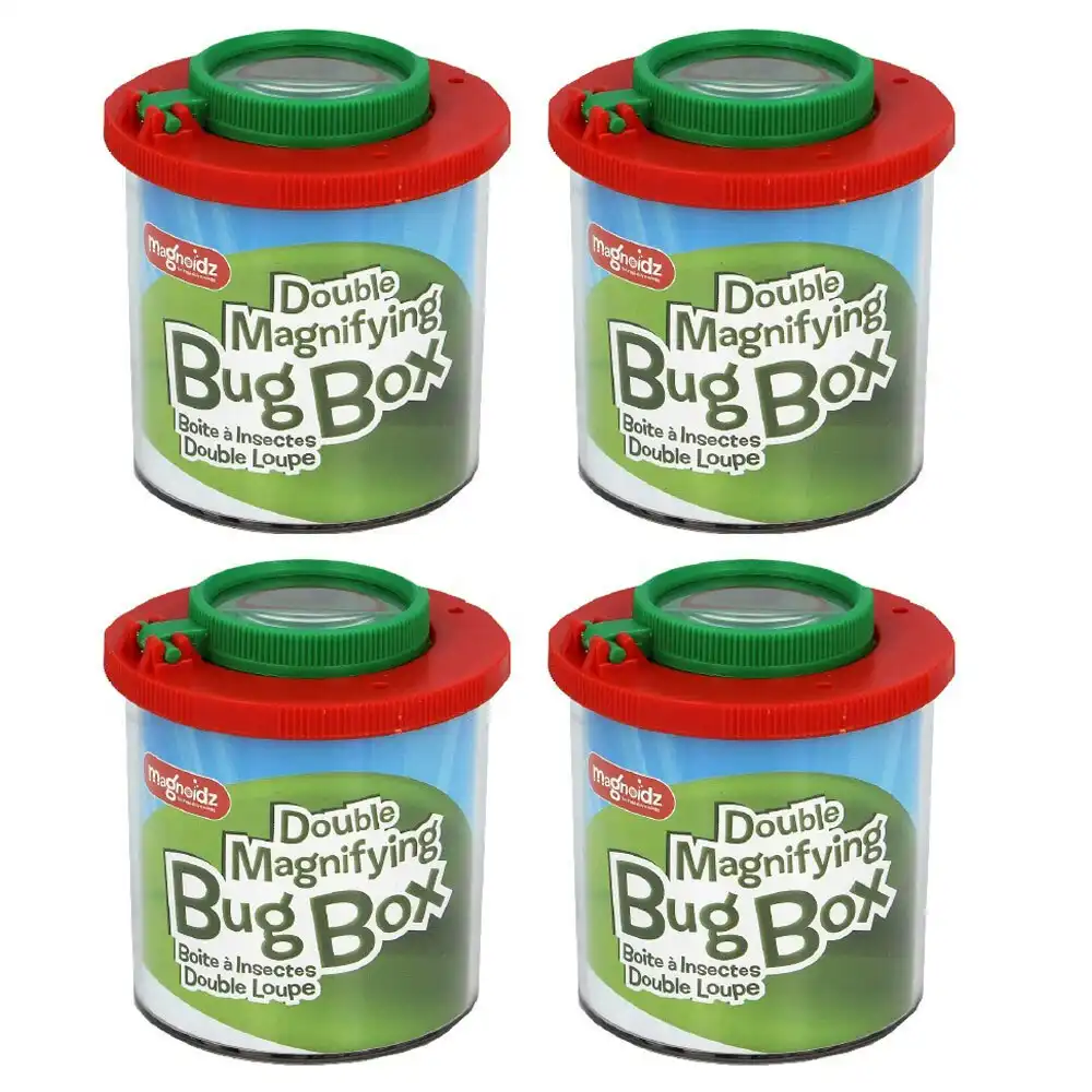 4x Magnoidz 15cm Worlds Best Double Magnifying Bug Box Kids Play Fun Toy 6y+