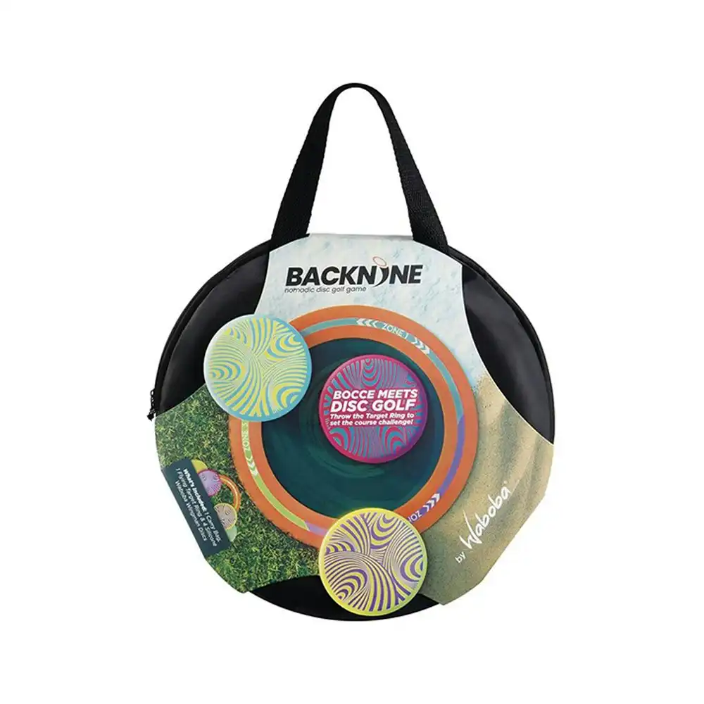 5pc Backnine Flying Target Ring & Waboba Wingman Discs w/ Carry Bag 9+