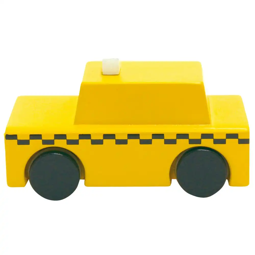Kiko & gg Kuruma New York Taxi/Vehicle Kids/Children Play Wooden Toy Yellow 3+