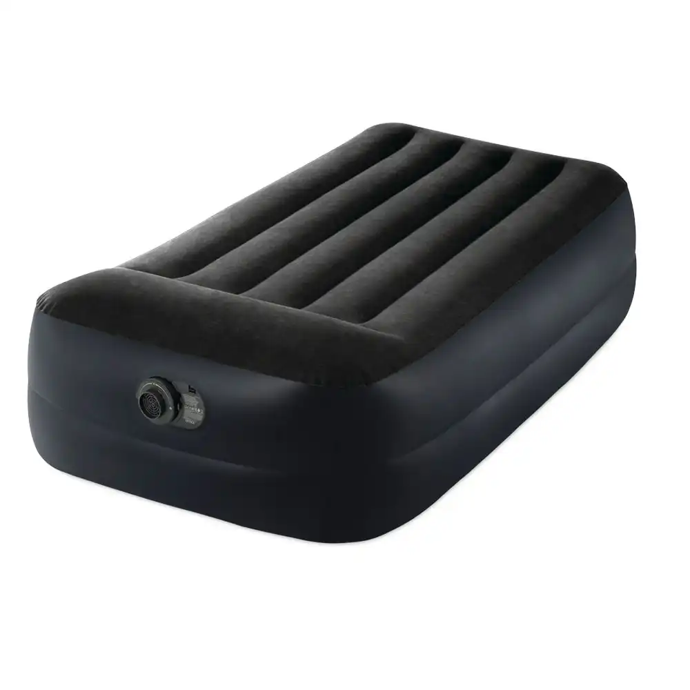 Intex Twin Size Pillow Rest Raised Airbed With Fiber-Tech Rp 191x99x42cm