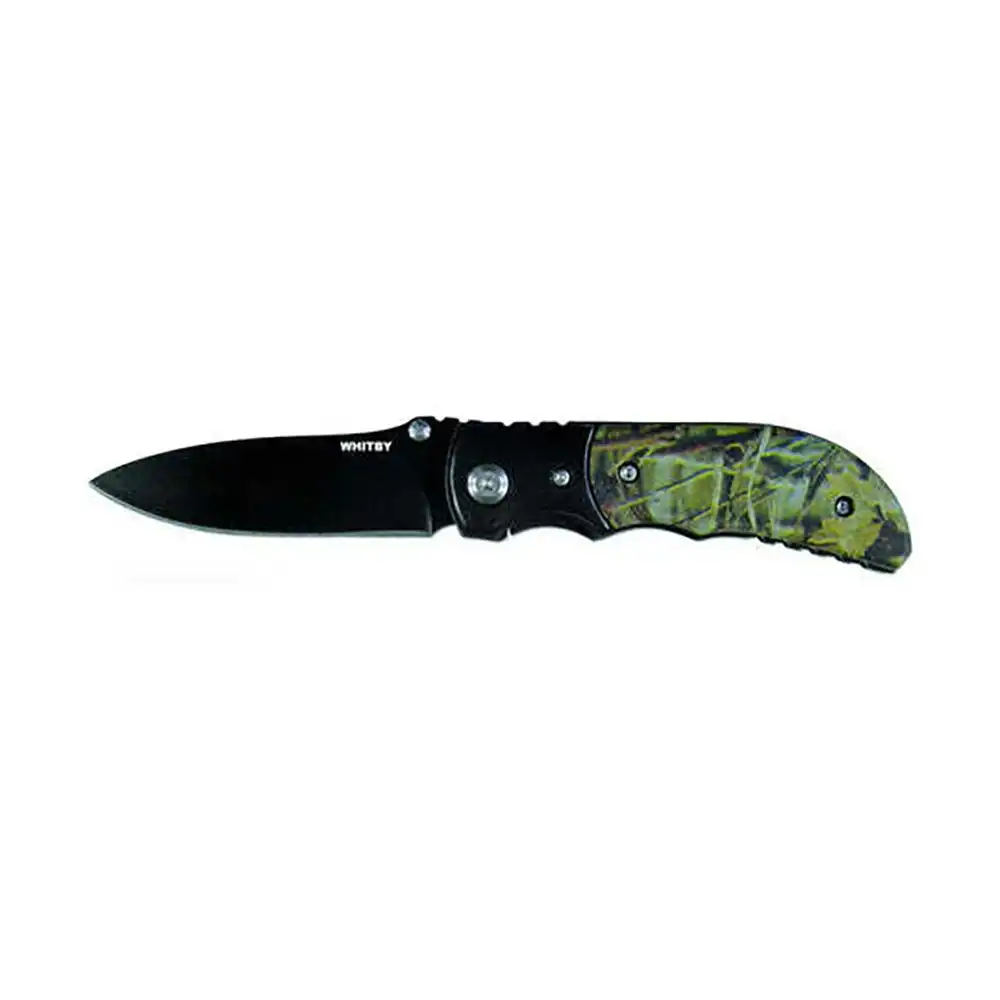 Whitby Knives Survival/Camping SS Pocket/Lock Knife Camo Handle - 2.75'' Blade