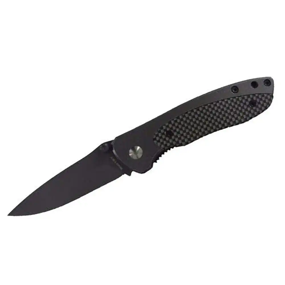 Whitby Knives Survival/Camping SS Pocket/Lock Knife Carbon Fibre Effect - 2.5''