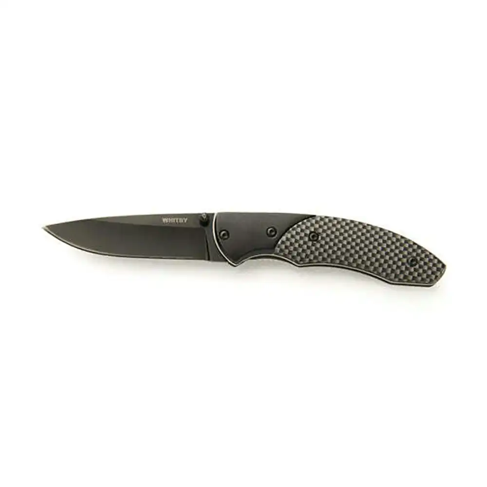 Whitby Knives Survival/Camping SS Pocket/Lock Knife C.Fibre Pattern - 2.75''