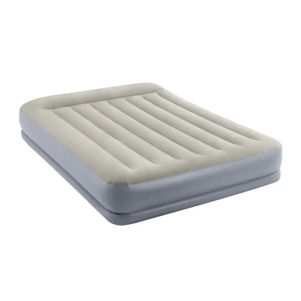 Intex Queen Size Pillow Rest Mid-Rise Airbed w/Fiber-Tech Bip 152x203x30cm