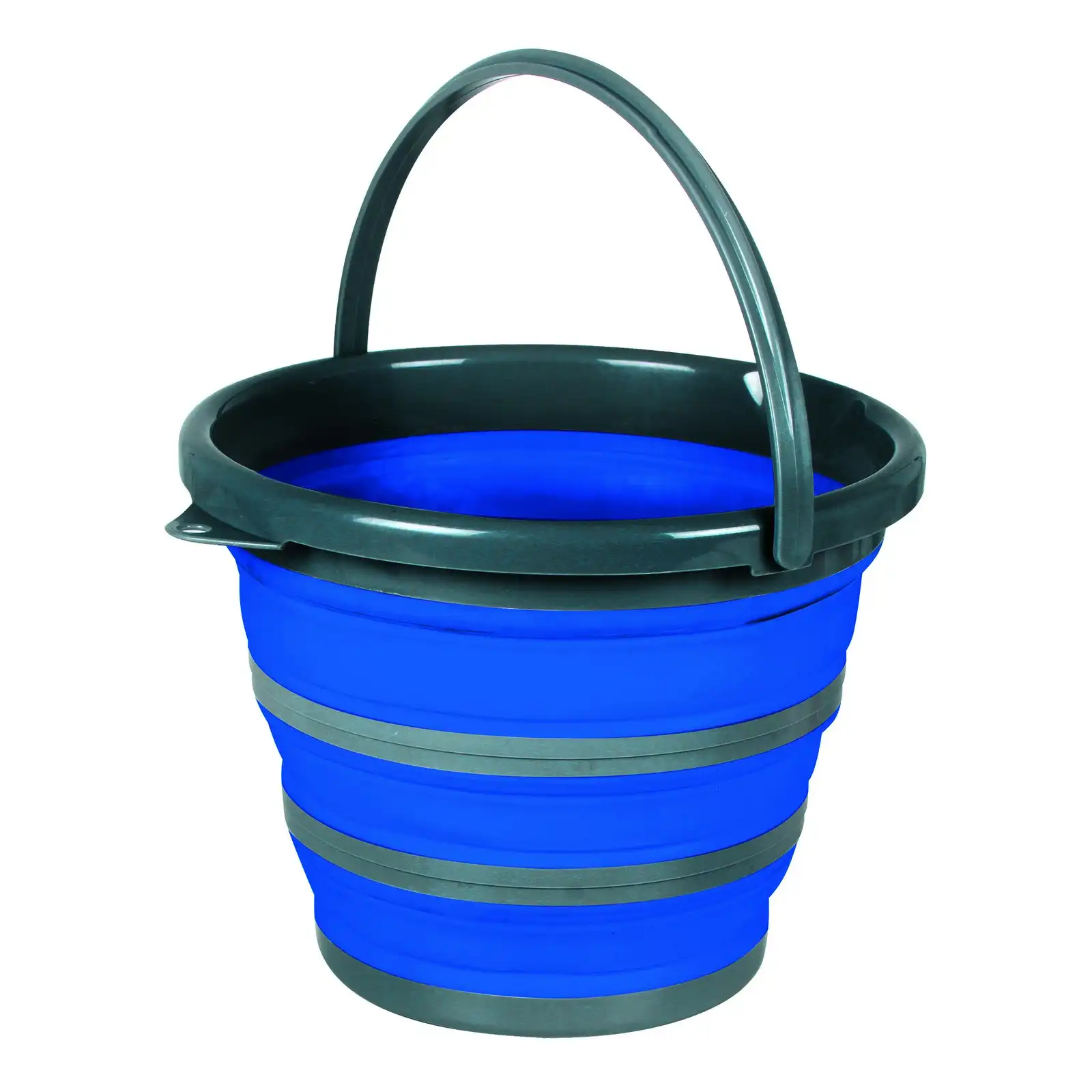 Wildtrak Expanda Compact Foldable 10L/35cm Bucket Storage Camping Container Blue