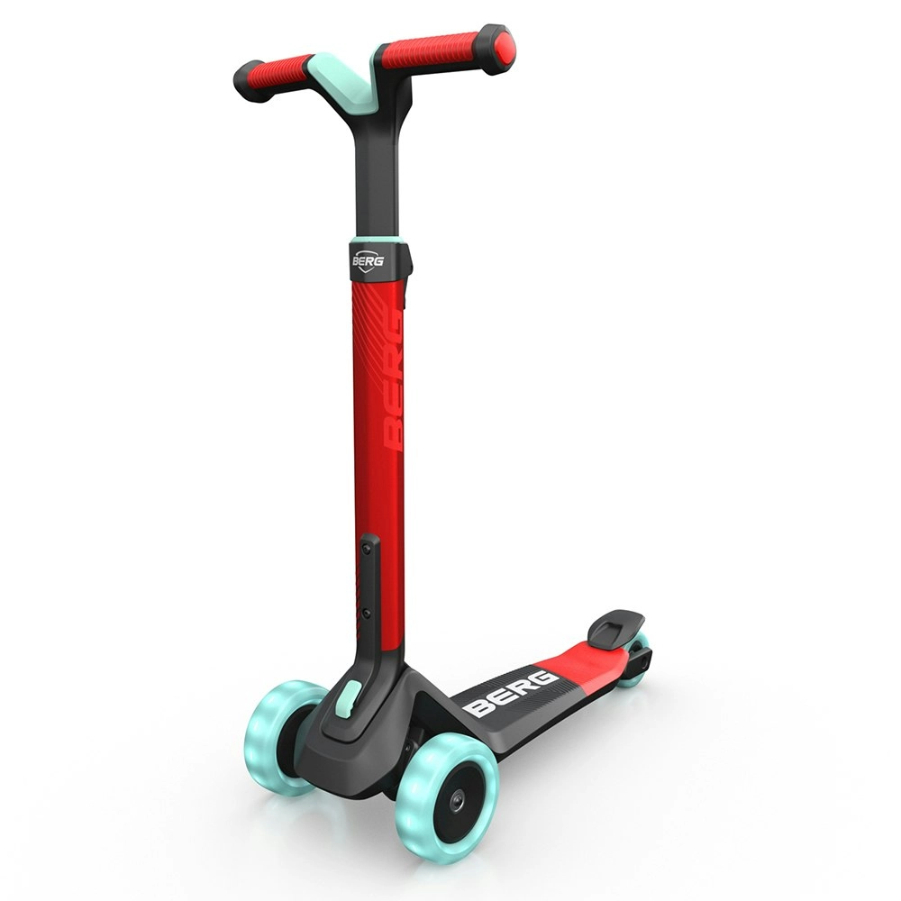 BERG Nexo Foldable Kids/Children's Ride On Push Scooter With Lights Red 2y+