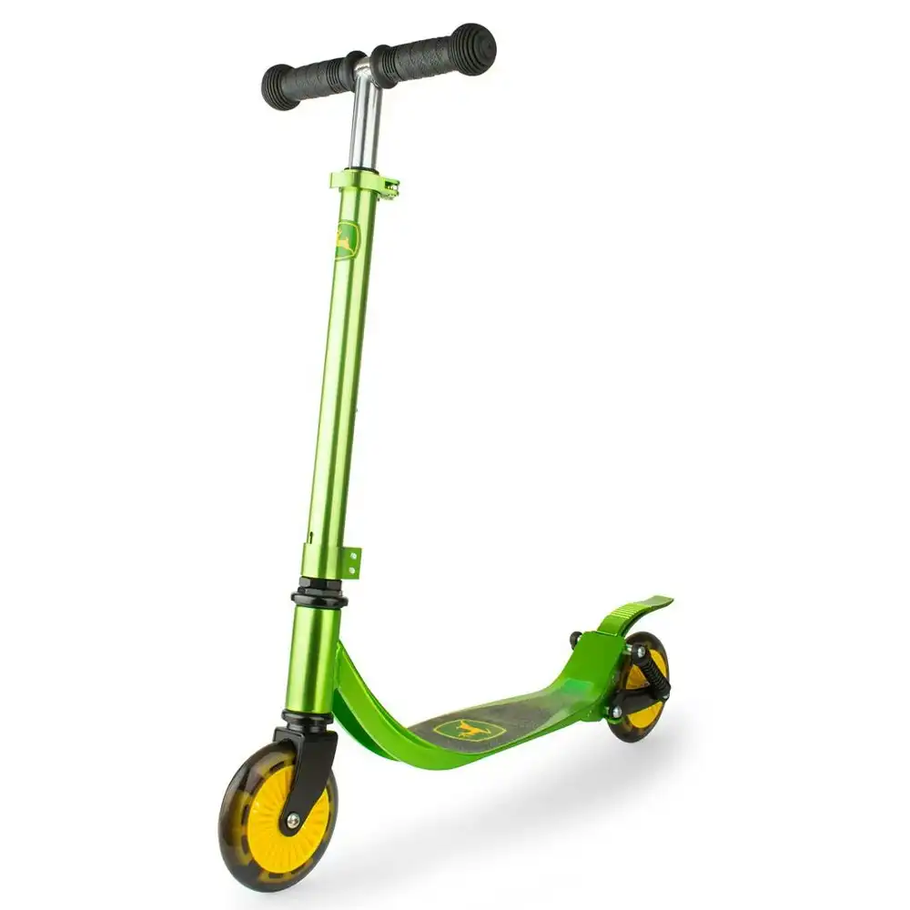 John Deere Adjustable Kick/Push Scooter Ride On w/ Light Up Wheels Kids 5y+