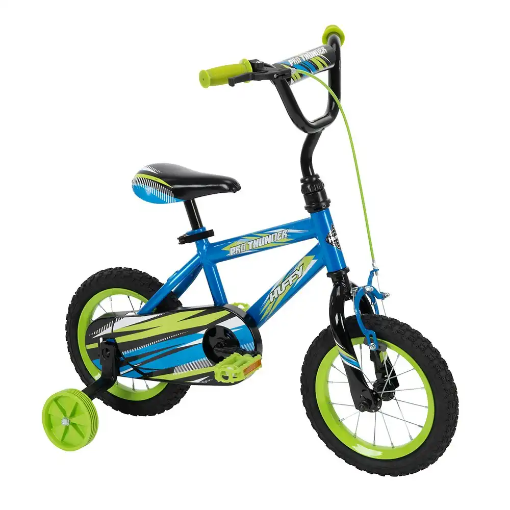 Huffy Pro Thunder 12" Kids Bicycle Bike 3-5yr/94-109cm Blue w/Training Wheels