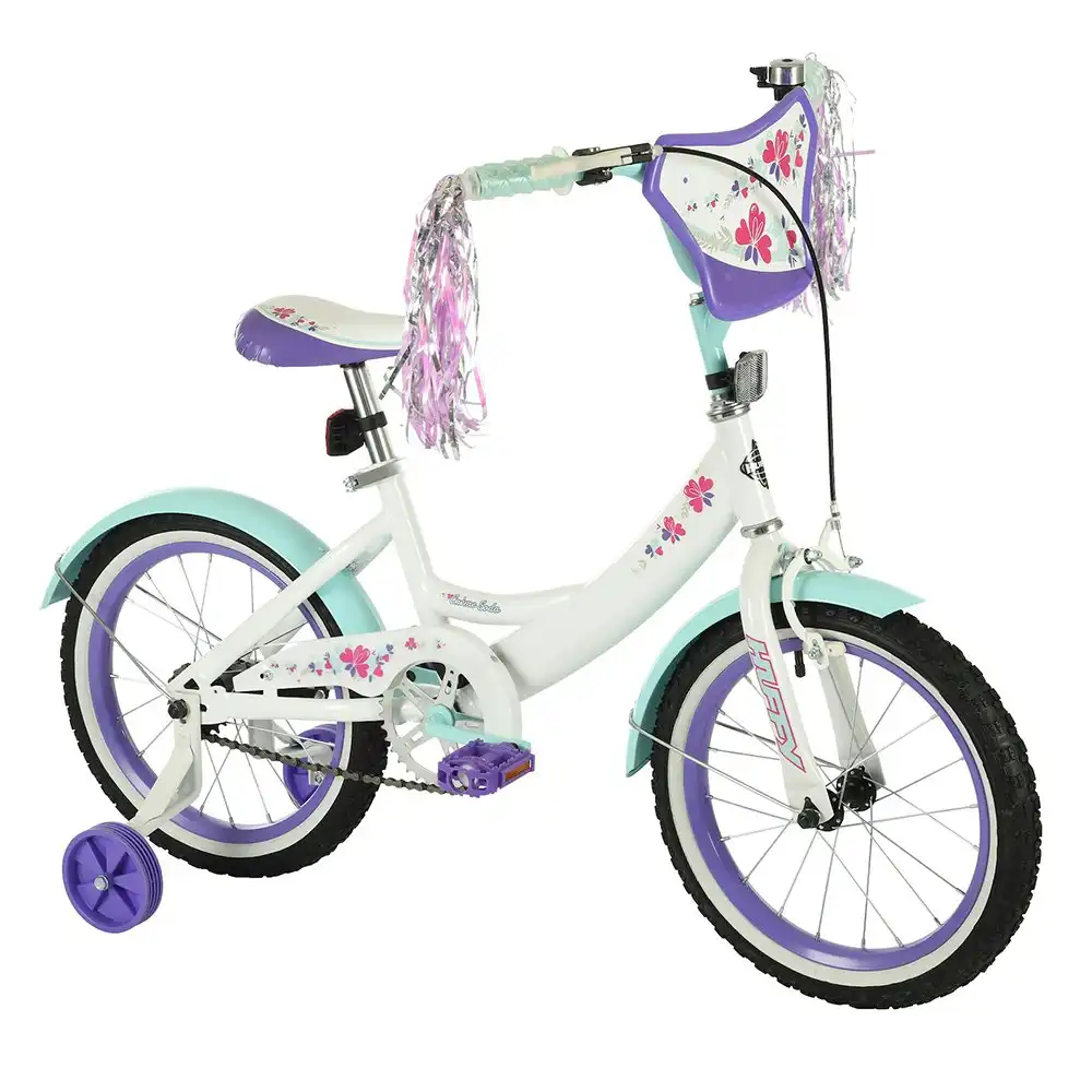 Huffy Creme Soda 16" Kids Bicycle Bike 4-6yr/107-122cm White w/Training Wheels