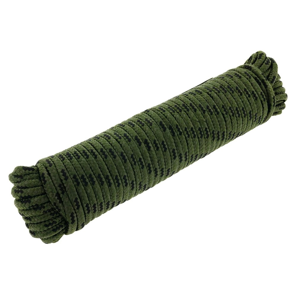 Hulk 4X4 Durable 30m Diamond Braid Poly Rope/Fishing String Strap Black/Olive