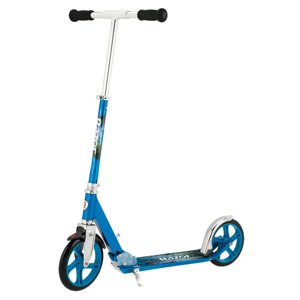 Razor A5 Lux Foldable Kick Scooter Blue w/Stand Kids/Childrens Ride On Toy 8y+