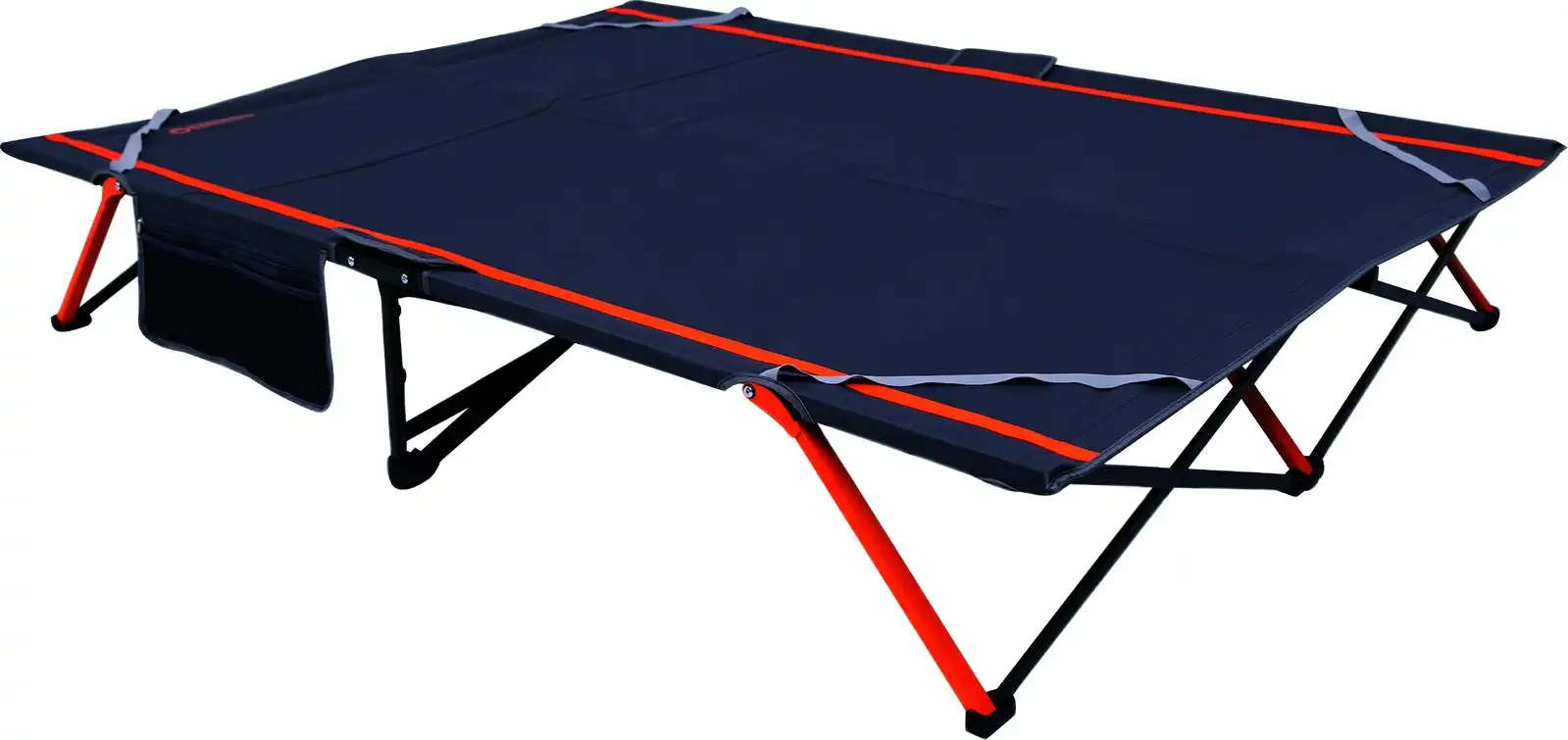 Wildtrak Easy Up 200x144cm Stretcher Outdoor Camping Queen Bed w/ Carry Bag Grey