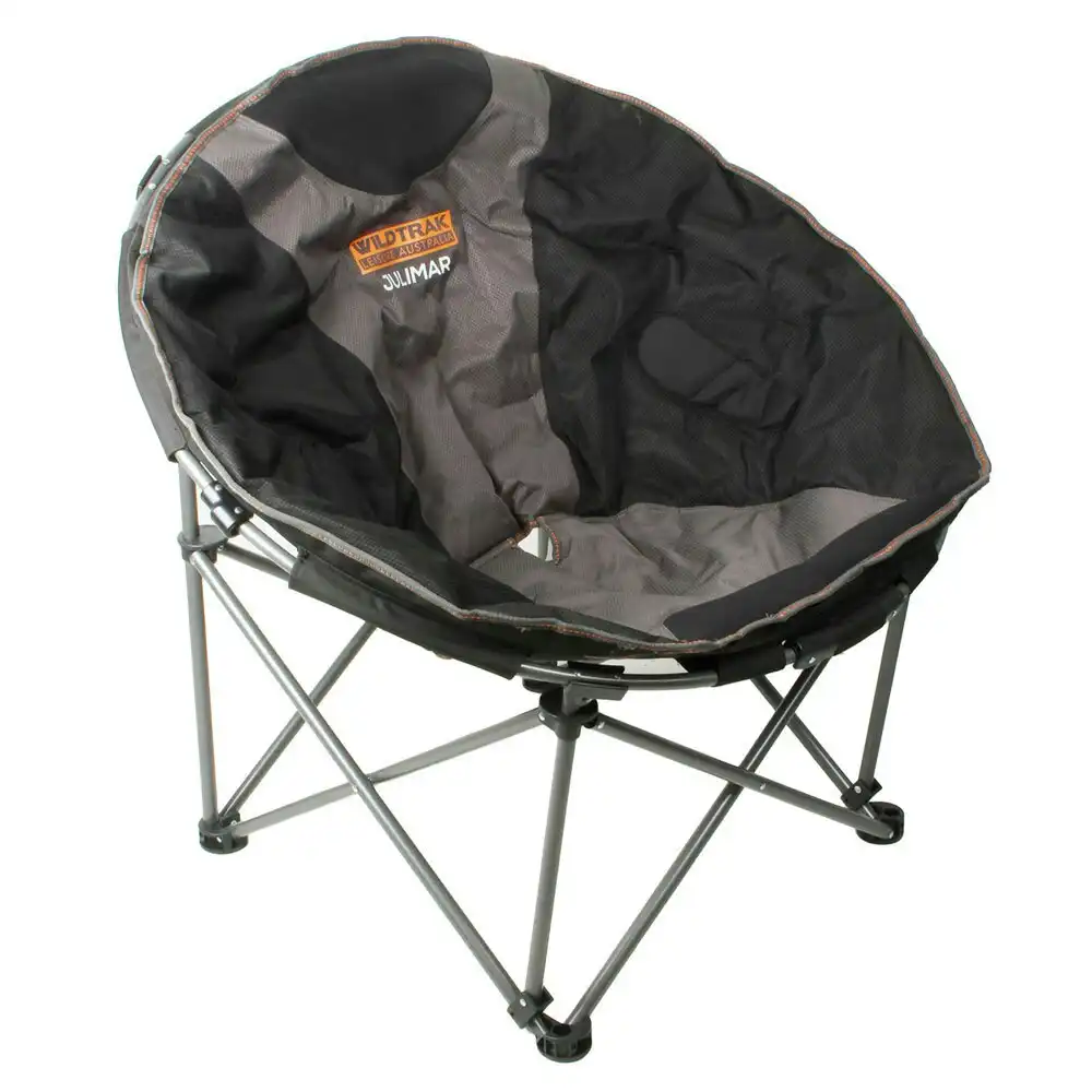Wildtrak Julimar 103x94cm Moon Camping Chair Outdoor Cushioned Seat Grey/Black
