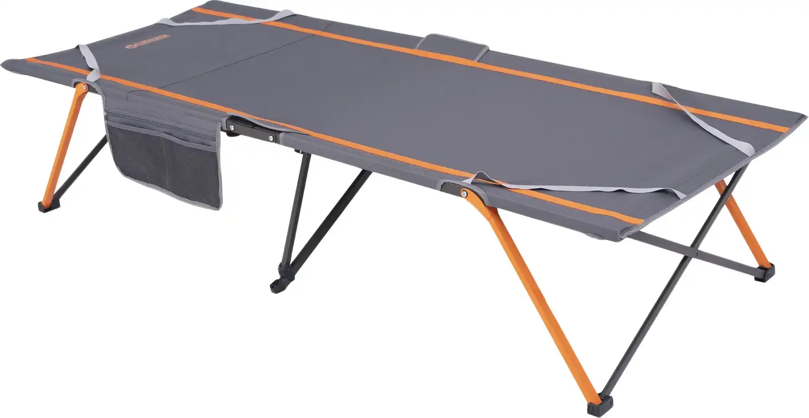 Wildtrak Easy Up 200x80cm Stretcher Outdoor Camping Single Bed w/ Carry Bag Grey
