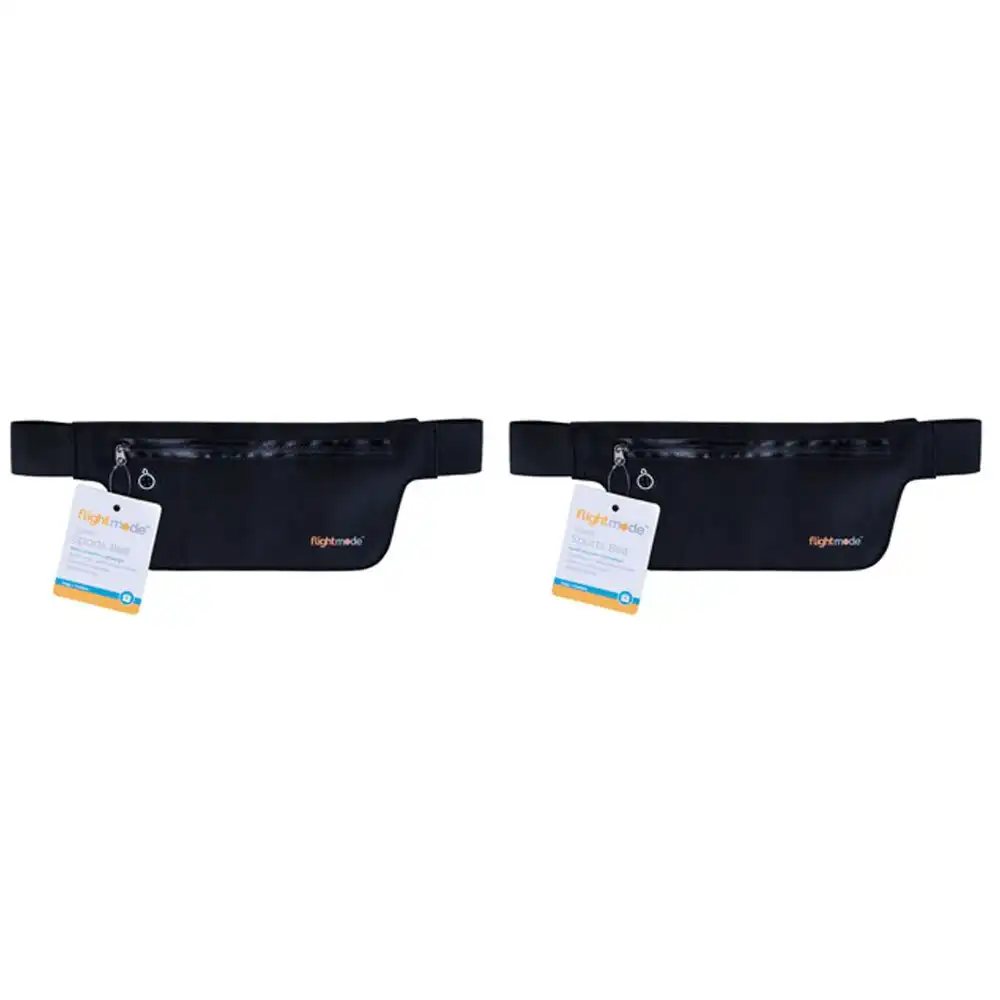 2x Flightmode Water Resistant Sports Travel Belt w/ Hole for Headphones Pouch