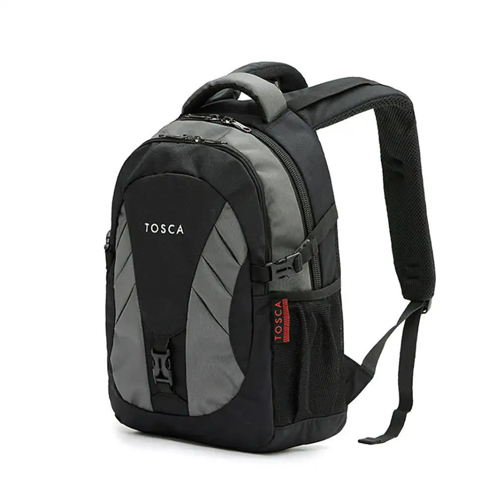 Tosca 20L/42x27x17cm Padded Multi Compartment Shoulder Backpack Bag - Grey/Black